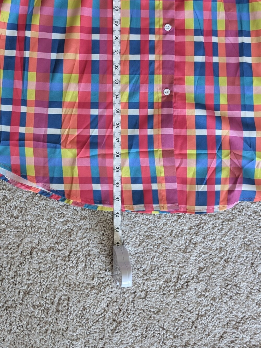 NWT Made With Love Vibrant Plaid Shirt Dress - Size M - Picture 6 of 11